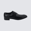 Men's Black Leather Monk Shoe